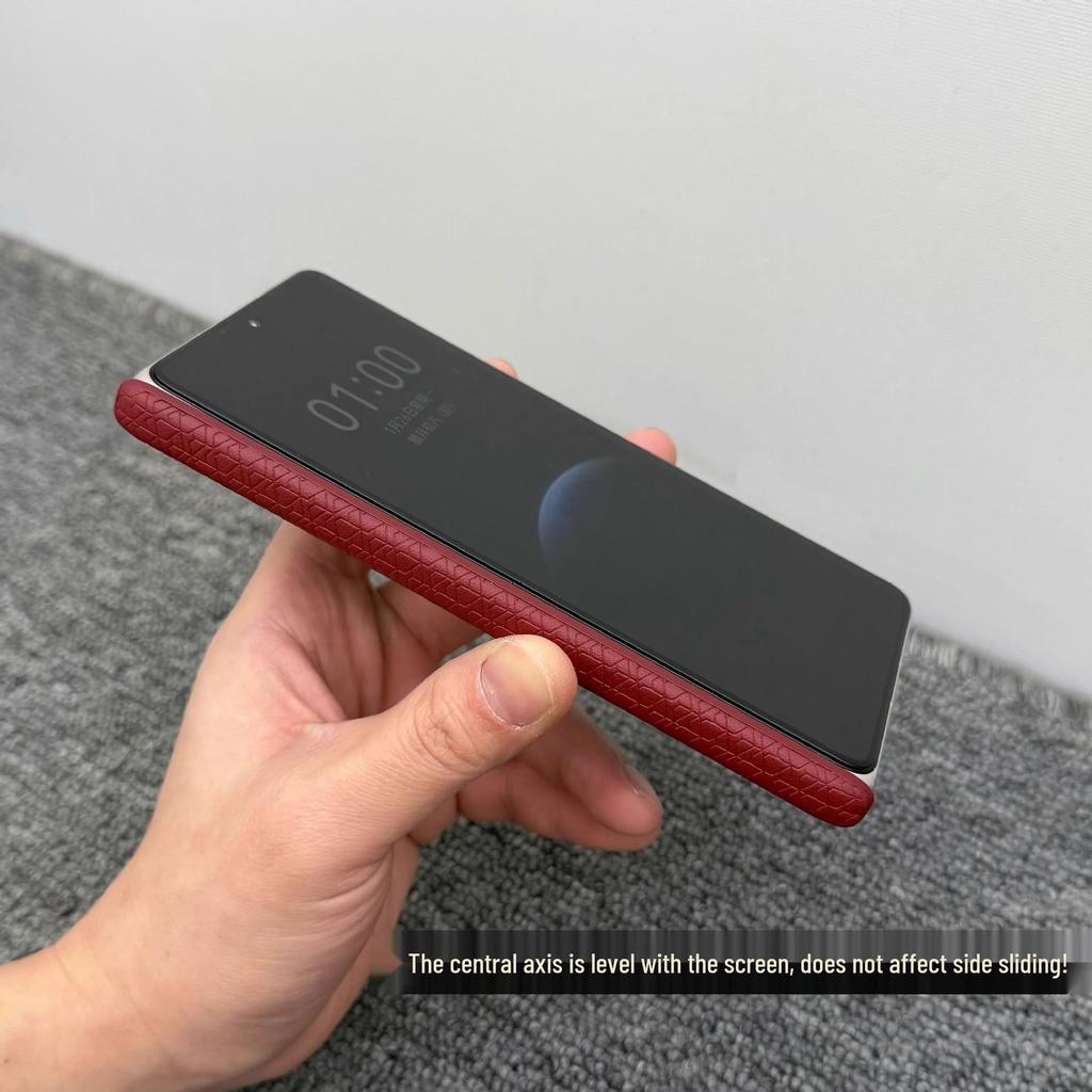 Huawei MateX7 Magnetic Case - Thin, Lightweight Carbon Fiber Texture with Central Axis Hinge Protection, Collector's Edition.