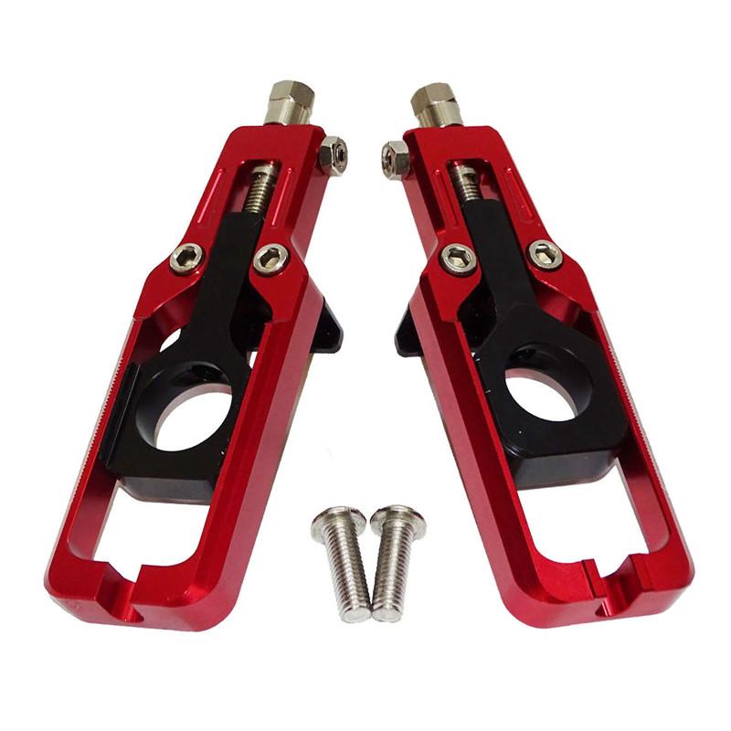 Motorcycle Rear Wheel Axle Blocks Chain Adjusters Tensioners for HONDA CBR600RR F5 2007-2025, CBR1000RR Fireblade SC57 2008-2016 красный