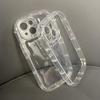 Luxury Transparent Soap Soft  Phone Case For iPhone 17 Air 16 15 14 13 12 11 Pro Max Plus 17 Pro Camera ProtectionAirbag Cover
