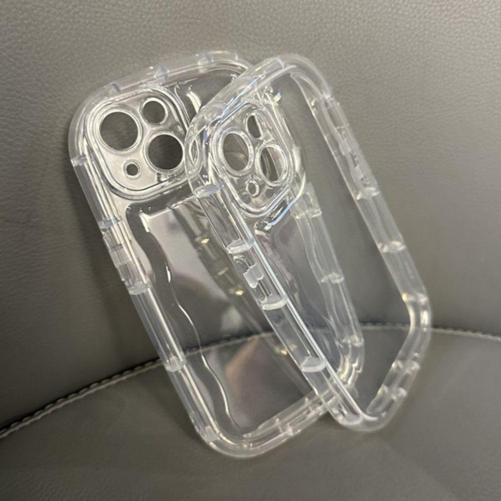 Luxury Transparent Soap Soft  Phone Case For iPhone 17 Air 16 15 14 13 12 11 Pro Max Plus 17 Pro Camera ProtectionAirbag Cover