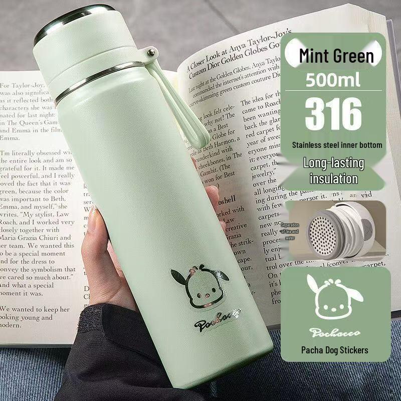 High-Capacity Insulated Water Bottle for Men and Women, 316 Stainless Steel, Portable Office Tea Infuser Cup
