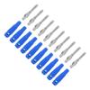 10Pcs 4mm 7Pin Banana Plug Copper 1000V 32A Stackable Male Plugs with Soft Sleeve Screw TightBlue
