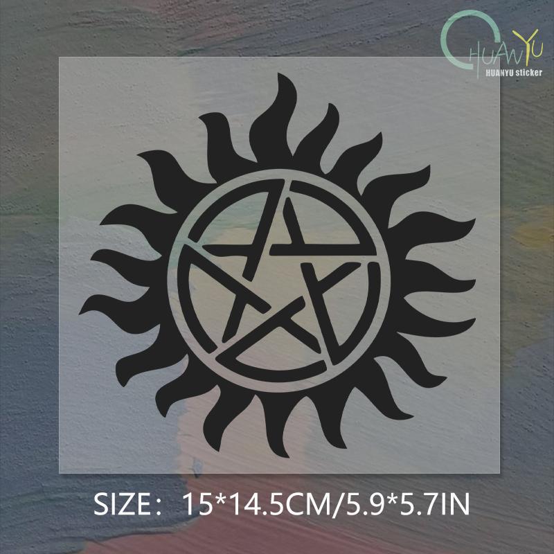Pentagramm Kreative Auto Aufkleber Supernatural Reflektierende Vinyl Aufkleber