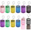 Mini Calculator Keychain 12Pcs 6 Color Compact Portable Mini Calculator with Button Cover for Kids, Students at School