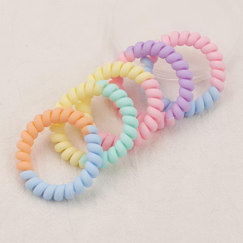 Frosted Color-Matching Telephone Line Hair Ring - Large Bracelet & Headband for Face Washing and Ponytails