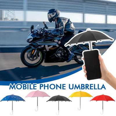 Handy-Regenschirm mit Saugnapf-Befestigung UV-Schutz Schirm Handy-Regenschirm Sonne Mini Universal Winddicht Handy-Zubehör Mobi A8M2