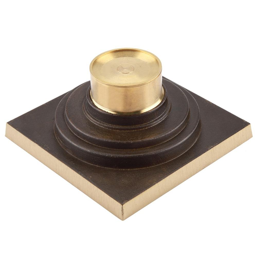 Square Bathroom Waste Drain Brass Ground Drainer Antique Strainer Cover Grate Shower