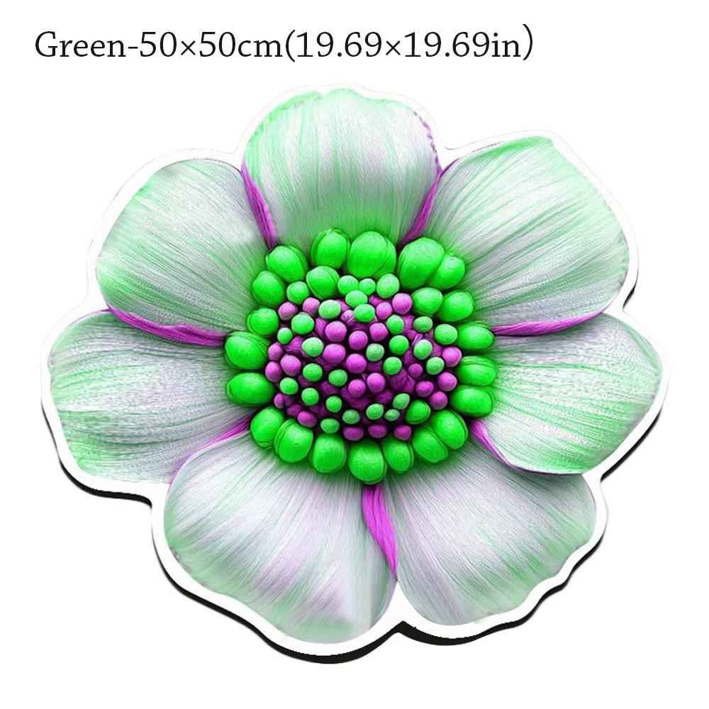 

Мягкий коврик на пол «Пион» фигурный коврик для ванной комнаты одеяло для гостиной чайного столика прикроватный Green-50X50cm