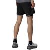 SAUCONY Solid Color Lace-Up Elastic Woven Sports Shorts Men Shorts Black SC2240193A-BK01