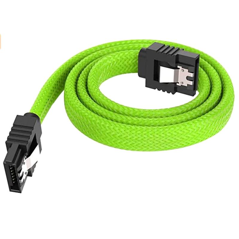 Sata 3.0 Iii Sata3 7Pin Data Cable 6Gb/S Ssd Cables Hdd Hard Disk Drive Cord Line With Nylon Premium Sleeved