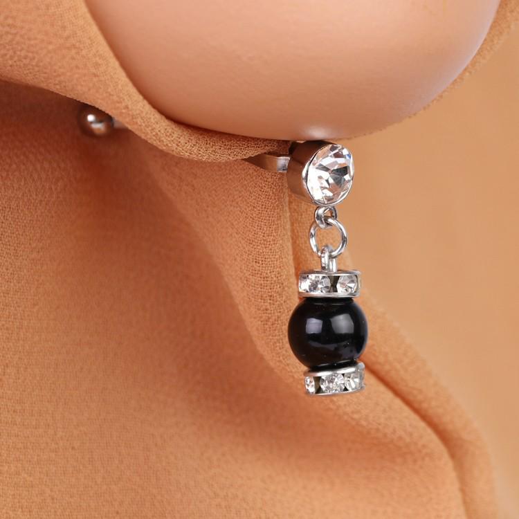 

2023 Cross-border Tassel Pearl Lantern Design Seamless Scarf Clip