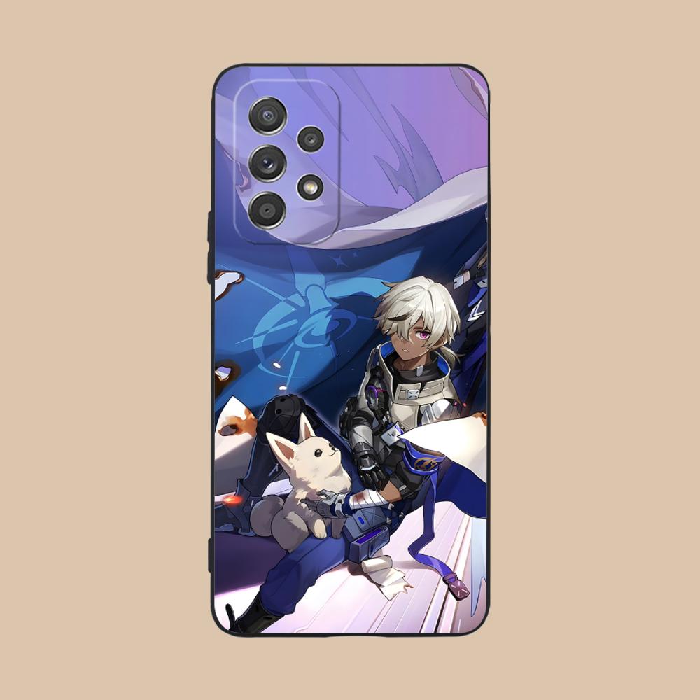 HSR Yanqing Matte TPU Mobile Phone Case for Samsung Galaxy M55 54 42 35 34 33 32 23 22 15 14 13 12 F55 5G Colorful Cover