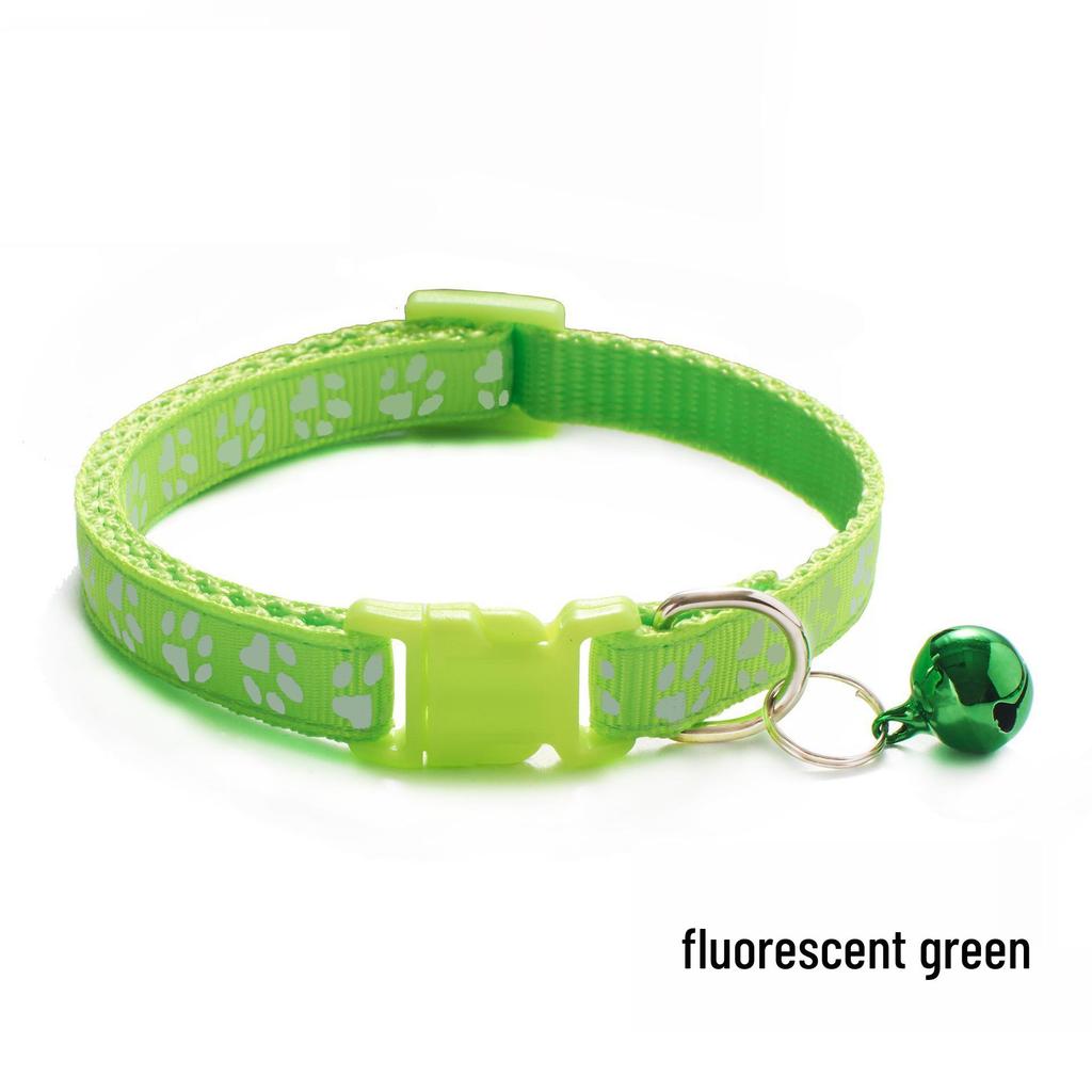 Mehrfarbiges Kätzchenhalsband mit Glöckchen & Hundemuster