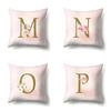 Polyester Pillowcase Home Fantasy Watercolor Print Pillowcase 26 English Letter Cushion Cover