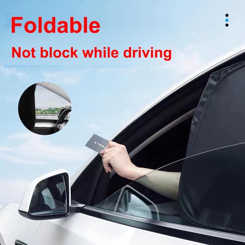 AABLU1 Car Sunshade for Tesla Model Y Juniper 2026 2025 2024 Sun Shade Cover Privacy Rear Window Shades Windowshield Protect Cover Set