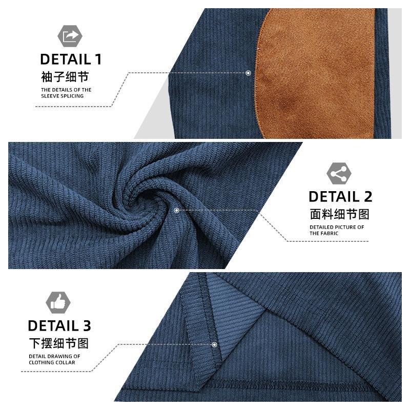 Spring and Autumn Men's Long Sleeve Lapel Polo Shirt Sweater T-Shirt Bottom Men