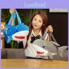 Tiger Shark Head Shoulder Bag  Cute Plush Backpack For Kids Soft Animal Toy