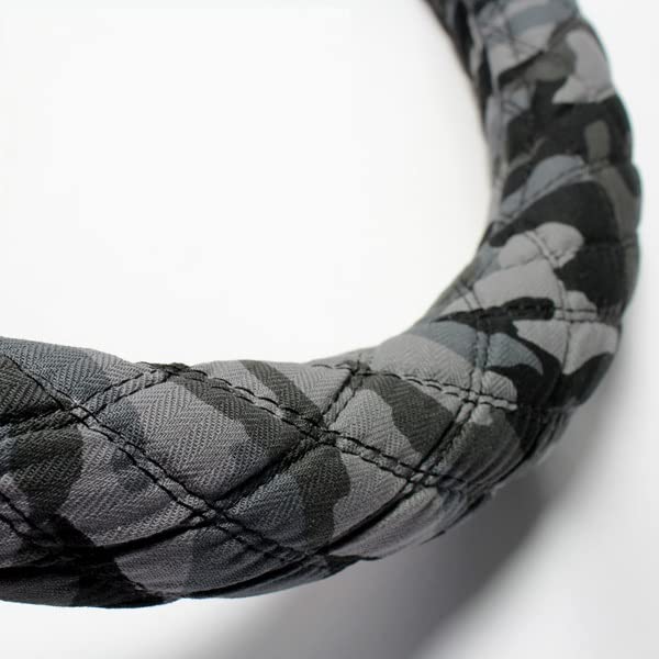 

Azur Camouflage Black Steering Wheel Made in Extra Cover, 2HM, Japan, Thick, Dress-Up