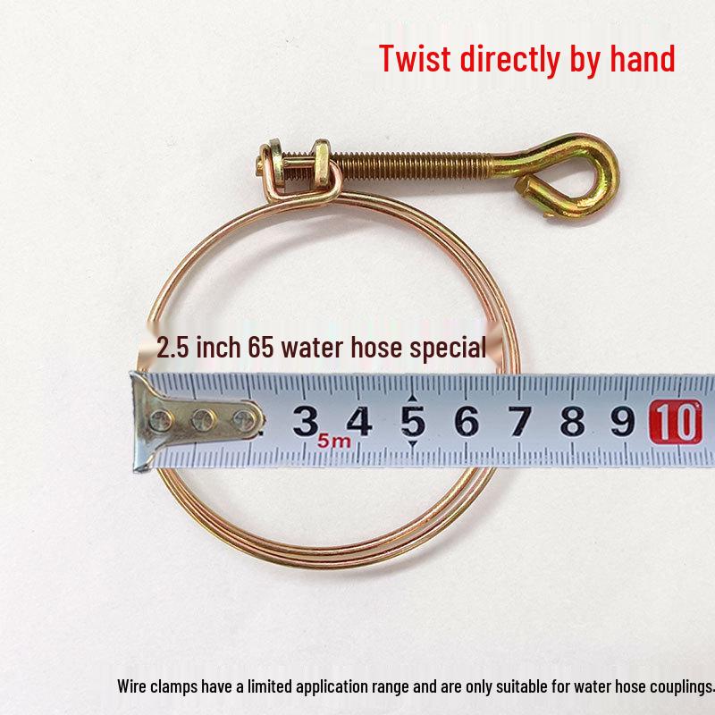 Hand-Tightened Galvanized Steel Hose Clamp for 2.5-3 Inch Pipes