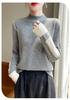 Women's Color Block Half-High Neck Wool Sweater, Skin-Friendly and Warm Knitwear for Autumn/Winter