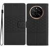 For Honor Magic7 Pro 5G Case Rhombus Leather Horizontal Flip Phone Cover