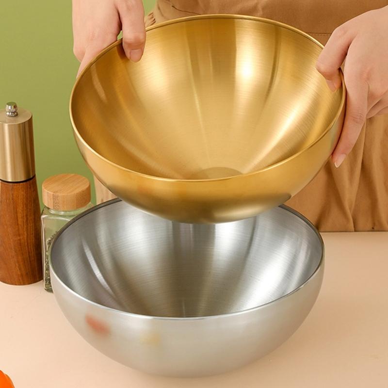 Stainless Steel Meal Prepping Bowl Easy To Clean Serving Bowls Reusable Salad Bowl Practical Mixing Bowl for Salad