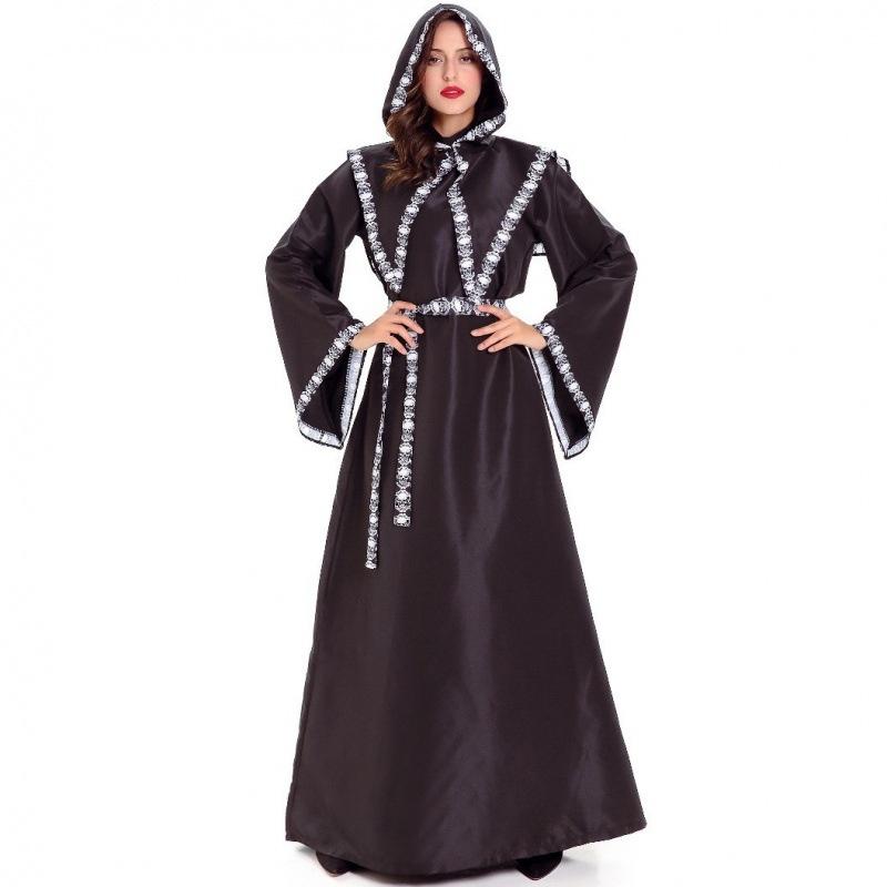 Spooky Skeleton Reaper Witch Outfit Cloak Ideal For Halloween And Cosplay Celebrations