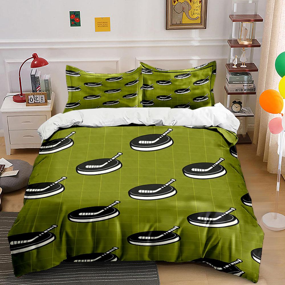 

Hockey sticks and pucks. Bedding sets Duvet cover sets Duvet covers Pillowcases(1 * Duvet Cover 2 * Pillowcases, without duvet insert) 135x200cm