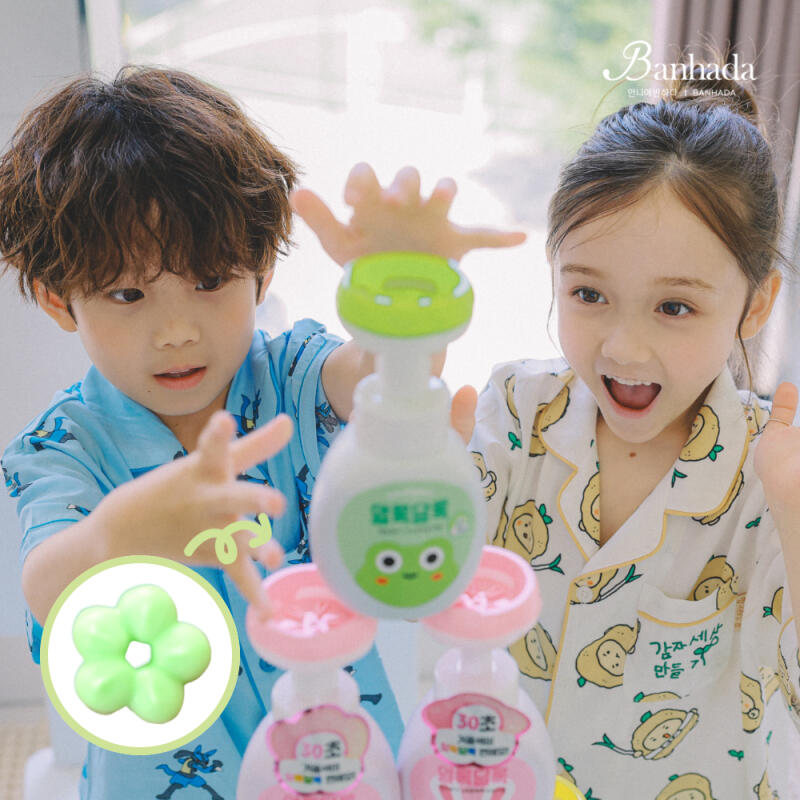 Colorful flower-shaped colored hand wash main product + refill + mini set Main product + refill + mini set