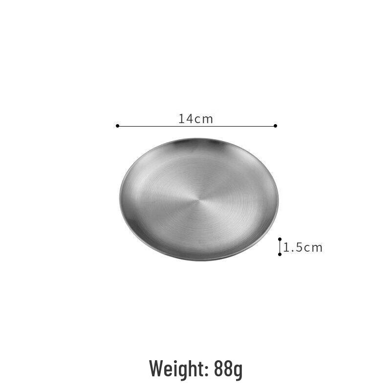Korean Style 304 Stainless Steel Round Plate