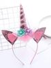 1pc Unicorn headband, Birthday party, cartoon plastic headwear, home decor, Party party decor