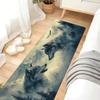 Wolf Theme Kitchen Mat Non-Slip Waterproof Floor Rug for Corridor Bedroom Kitchen Nature/Fantasy Style Home Decor Carpet