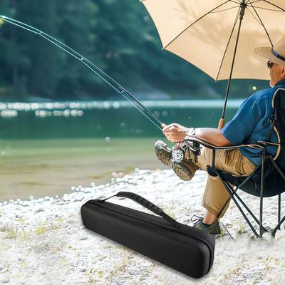 Bolsa para Equipo de Pesca de Gran Capacidad Estuche para Cañas de Pescar con Asa Reforzada Cremallera Metálica
