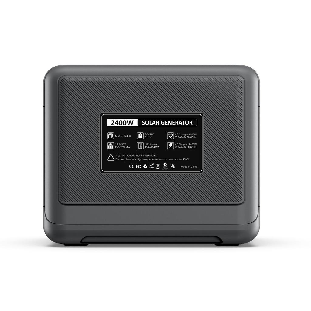 Générateur Solaire Électrique - FOSSIBOT - F2400 - 2048Wh - 2400W - Portable et Résistant IP68