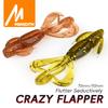 MEREDITH Crazy Flapper Iscas De Pesca 70mm 90mm Isca Macia Iscas De Pesca Iscas De Silicone Macio Camarão Baixo Peche Equipamento De Pesca