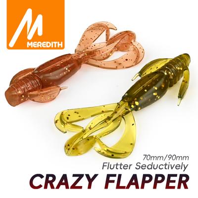 MEREDITH Crazy Flapper Blød Rejeflue 70-90mm Flow Guide Kløer Ged Barsk JXSC01