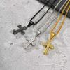 Cross Pendant Necklace for Men Boys,50/55/60cm Stainless Steel Collars Chokers,Christian Classic Chic Jewelry Gifts
