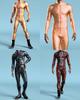 Halloween Tight Fit 3d Mechanical Print Adult Cosplay Jumpsuit For Role Play