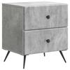 Nightstand Concrete Gray 43 X 34.5 X 47.5 Cm Particleboard
