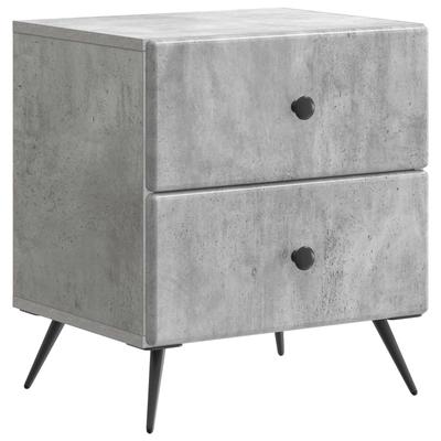 Nightstand Concrete Gray 43 X 34.5 X 47.5 Cm Particleboard