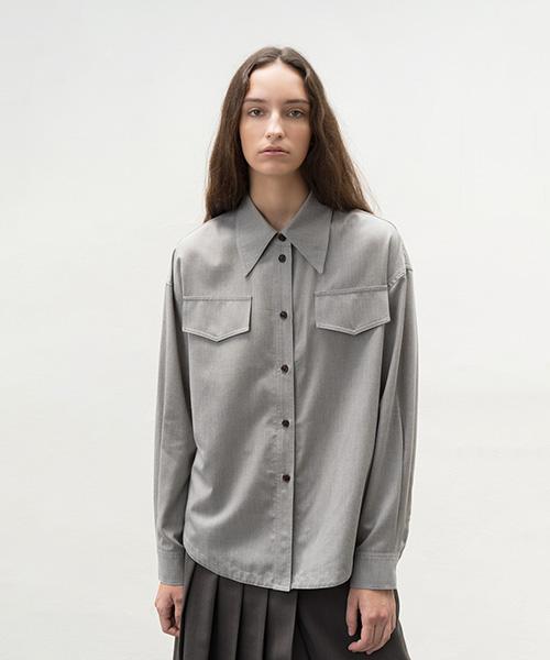 AVA MOLLI Double Stitch Wool Sh (Grey)