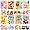 8 Pictures/set of Animal Face Change Stickers Cartoon Cute Children Reward Puzzle DIY Creative Early Education Puzzle Stickers
