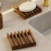 Handcrafted Wooden Soap Dish for Bathroom Sink and Shower