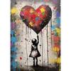 Pop Street Graffiti Wall Art Poster Banksy Ragazzo Ragazza con Palloncino su Tela Poster Stampe Pittura Soggiorno Decorazione Casa Regali