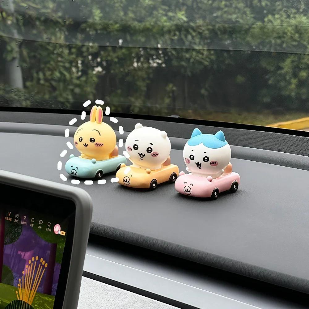 Lovely Chiikawa Mini Car Figurine Dashboard Decoration Cute Vehicle Interior Accessories Character Collectible Gift for Women
