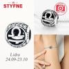 Genuine Copper White Twelve Zodiac Signs Simple Pisces Scorpio Bead Fits Bracelets Women DoItYourself Birthday Beautiful Gifts Accessory