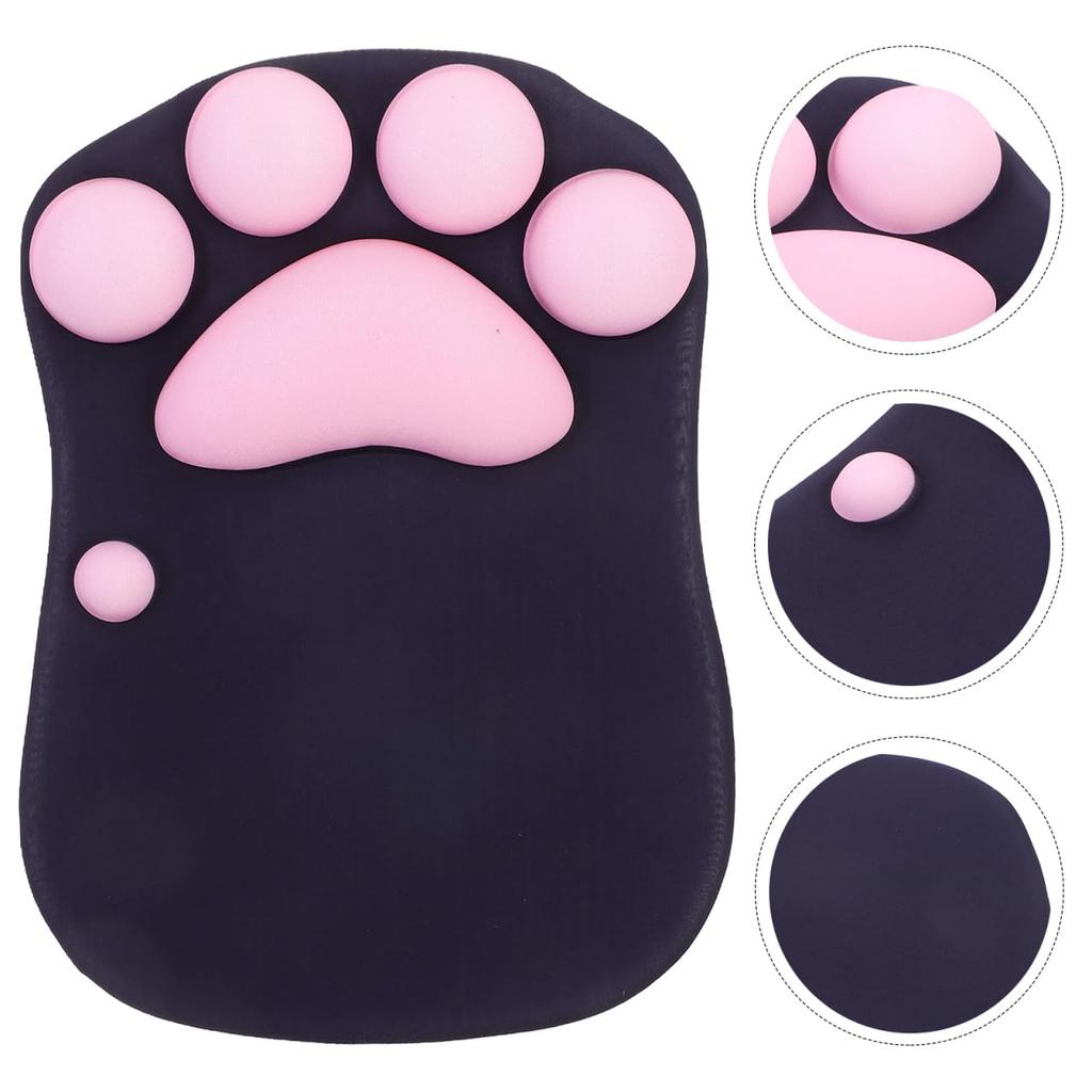 KESYOO Mouse Pad Wrist Cushion Paw Cat Wrist Rest Cute Cat Paw Ergonomic Comfortable Wrist Arm Rest Durable Sakura Pink 270x200mm Anti-Slip