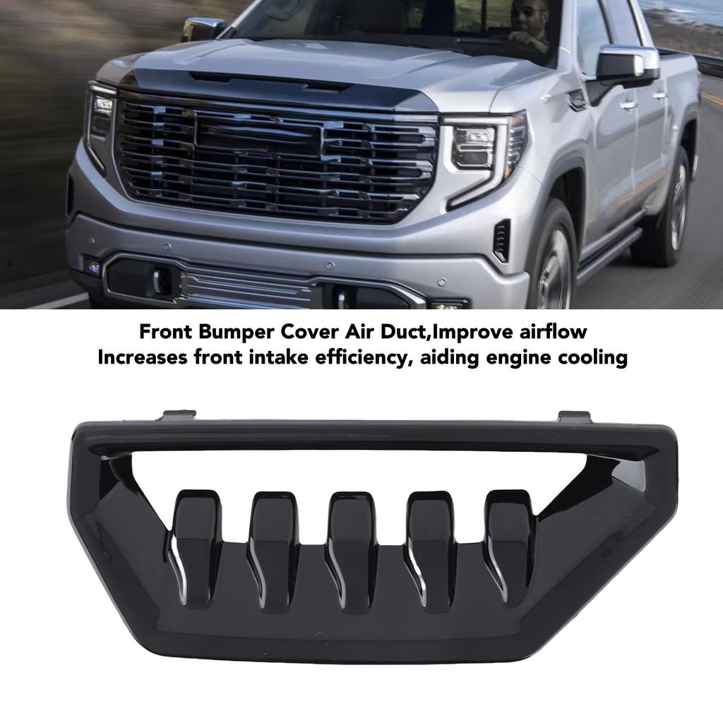 Front Bumper Cover Air Duct Front Upper Bumper Grille Air Duct  Structure Enhanced Airflow Sporty Look Black for Pickup