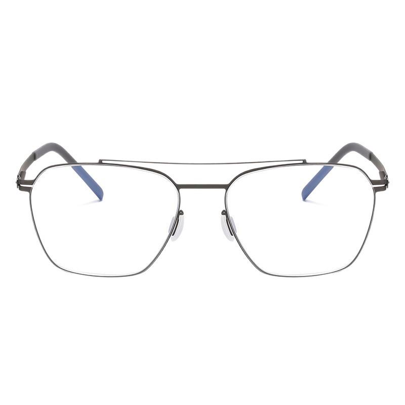 Autumn Aviator-Style Screwless Glasses: High Prescription, Fashionable Retro Frame for Women and Men