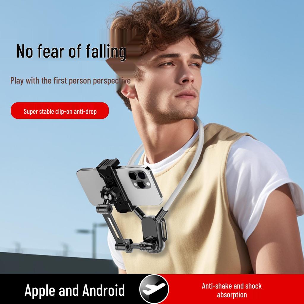 Neck-Mounted Magnetic Bracket for Outdoor Sports Camera or Phone